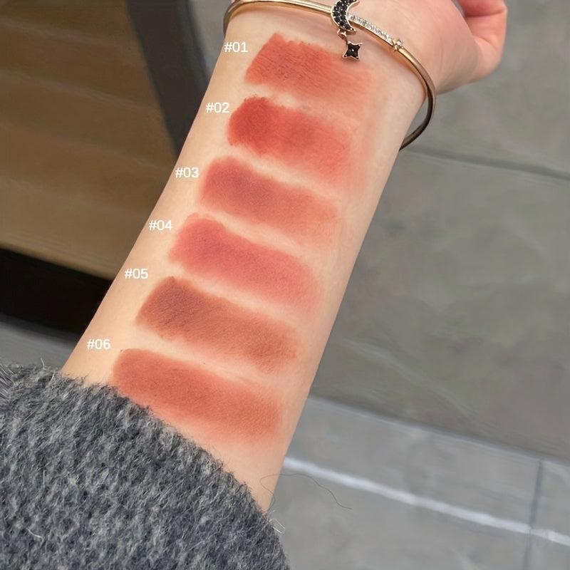 Gray Pink Matte Lip Glaze Bear Keychain Liquid Lipstick