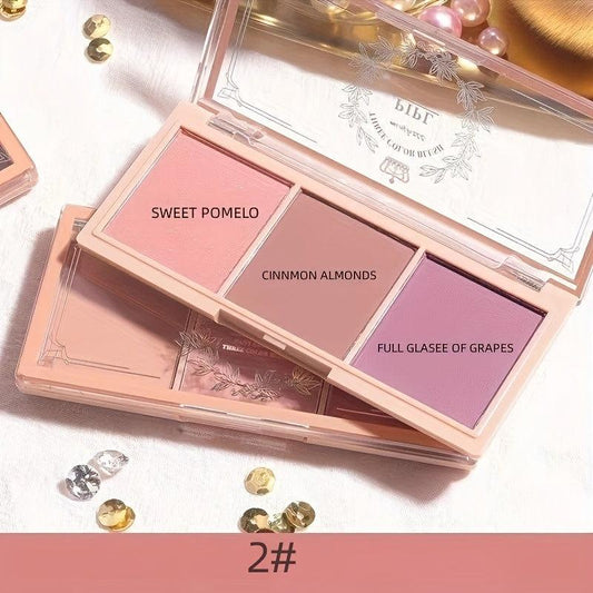 Blush Powder Palette Nude Makeup Natural Matte Milk Tea Orange Long Lasting