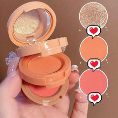 3-in-1 Blush Palette for Contouring, Brightening, and Radiant Blush
