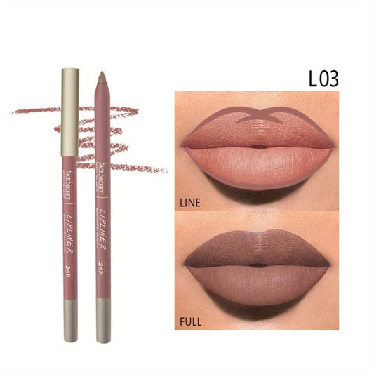 Long Lasting Lip Liner with Sharpener Waterproof Sweatproof Plumping