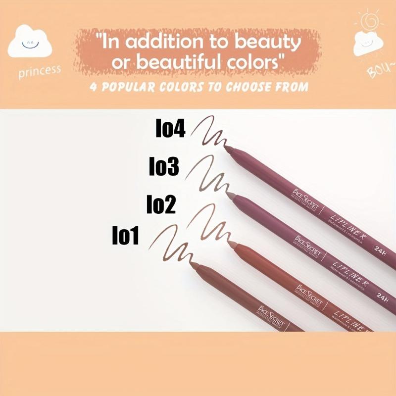 Long Lasting Lip Liner with Sharpener Waterproof Sweatproof Plumping