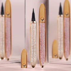 Magic Eyeliner Pen Fast Drying Self Adhesive Waterproof High Pigmented Eyeliner