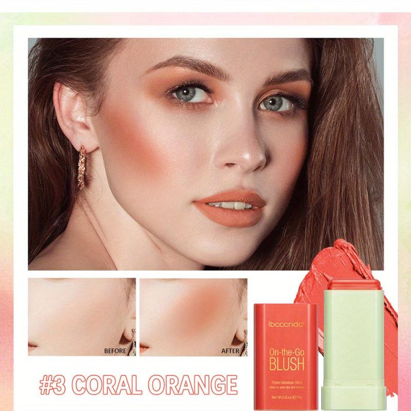Multifunctional Blush Stick Cream - Silky Blush Rouge Red Pink
