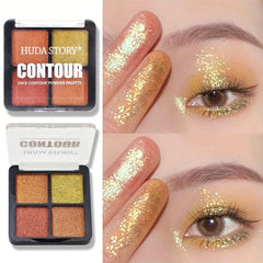 Earth Pearly Matte Glitter Palette for Wild Style Makeup