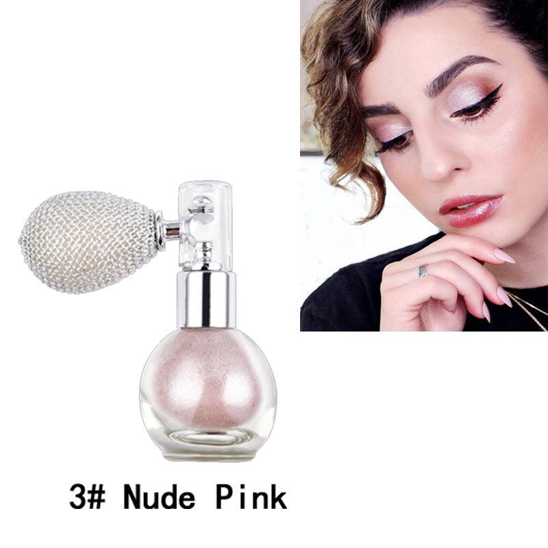 Shimmering Highlighter Spray Sparkle and Glow for Lips Eyes Hair and Body