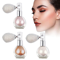 Shimmering Highlighter Spray Sparkle and Glow for Lips Eyes Hair and Body