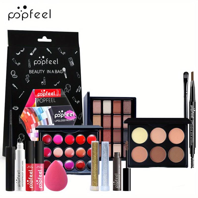 Makeup Gift Bag Eyeshadow Lipstick Lip Gloss Concealer Eyebrow Pen