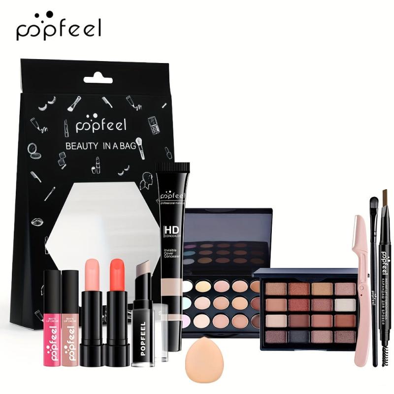 Makeup Gift Bag Eyeshadow Lipstick Lip Gloss Concealer Eyebrow Pen