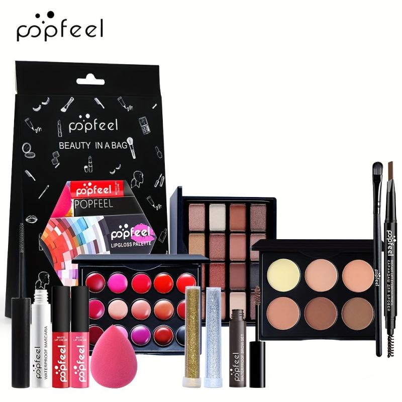 Makeup Gift Bag Eyeshadow Lipstick Lip Gloss Concealer Eyebrow Pen
