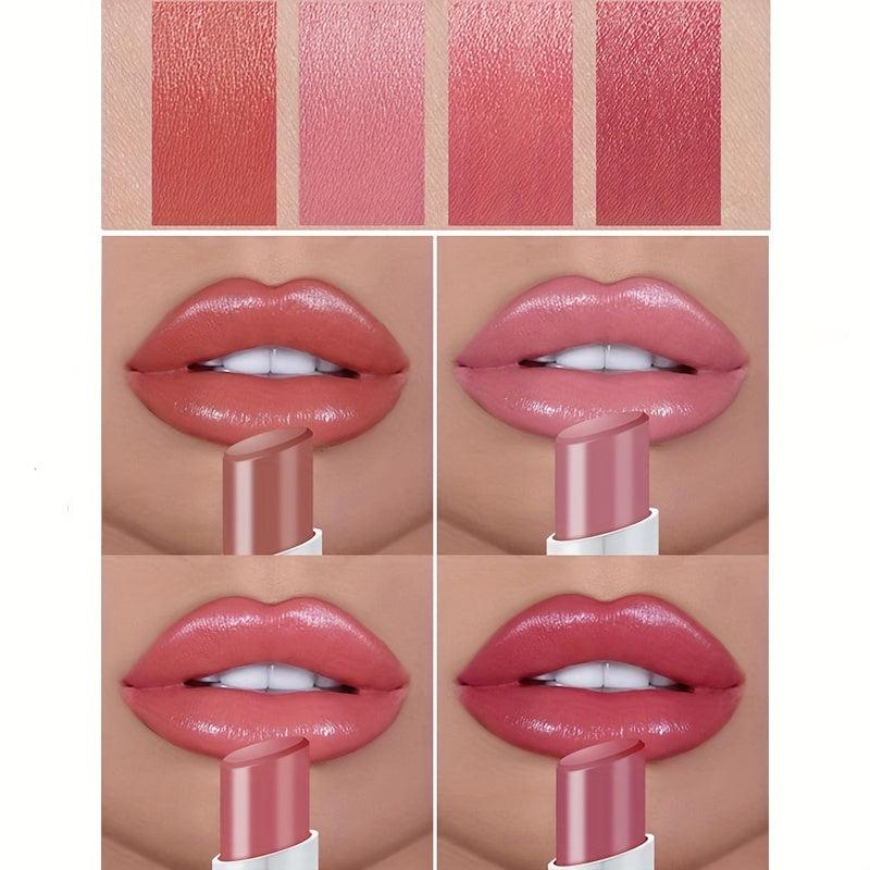 4 Pcs Cig Lipstick Kit Lip Balm High Pigmented Smudge Proof Lip Gloss Set