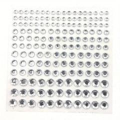 Sparkling Pearl Stickers for Hair Nails & DIY Crafts - 4 Sizes Flat Back Pearls