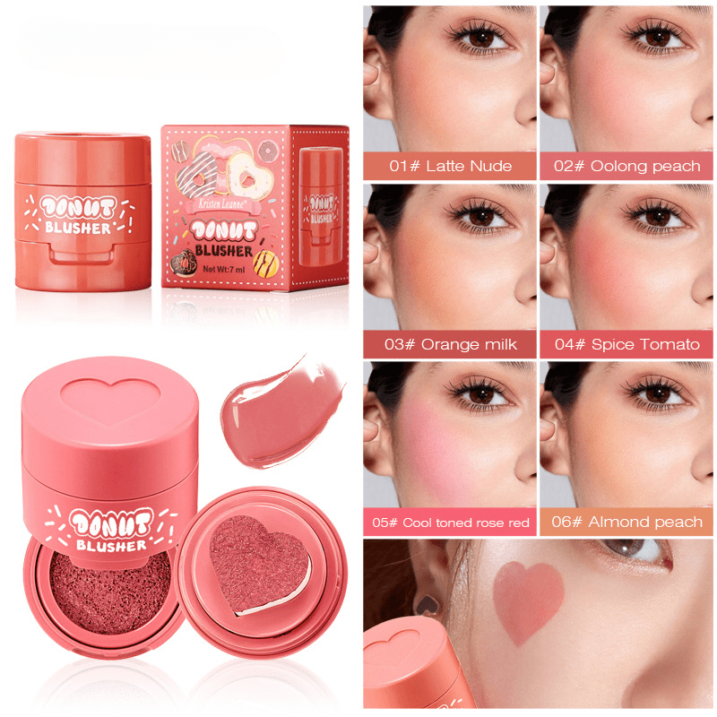 Nude Matte Velvet Blush Love Heart Cushion 6 Colors