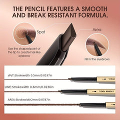 Triangle Eyebrow Pencil Gray Brown Flaxen Golden