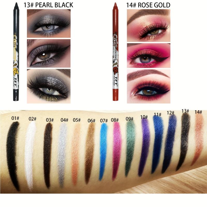 Colorful Eyeshadow Pen Gel Waterproof Smudge Proof Long Lasting Red Yellow