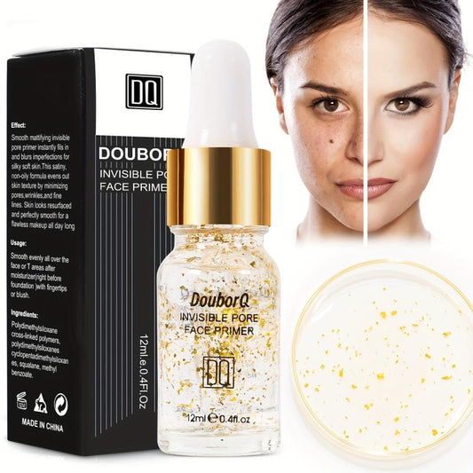 Golden Foil Sequin Makeup Primer Firming Skin Serum