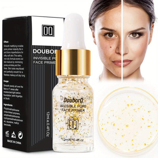 Golden Foil Sequin Makeup Primer Firming Skin Serum
