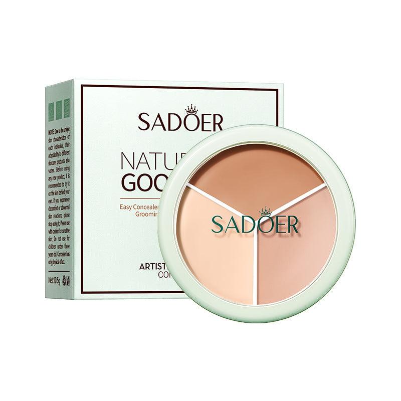 Tricolor Concealer Cover Foundation Non Fly Powder
