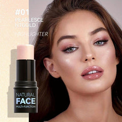 Matte Creamy Highlighter Stick for Face Blush Waterproof Long Lasting