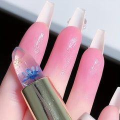 Jewel Jelly Lipstick Lip Balm Color Changing Flower Long Lasting Moisturizing