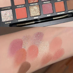 12 Colors Koi Scale Brown Orange Golden Eyeshadow Palette