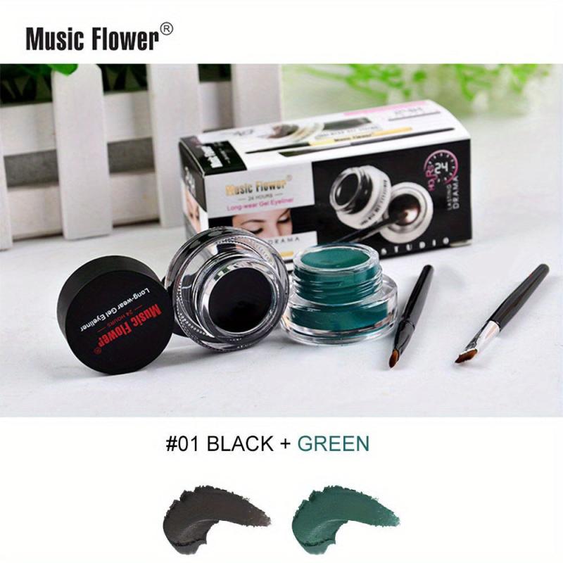 Waterproof Gel Eyeliner Cream Set with Brushes