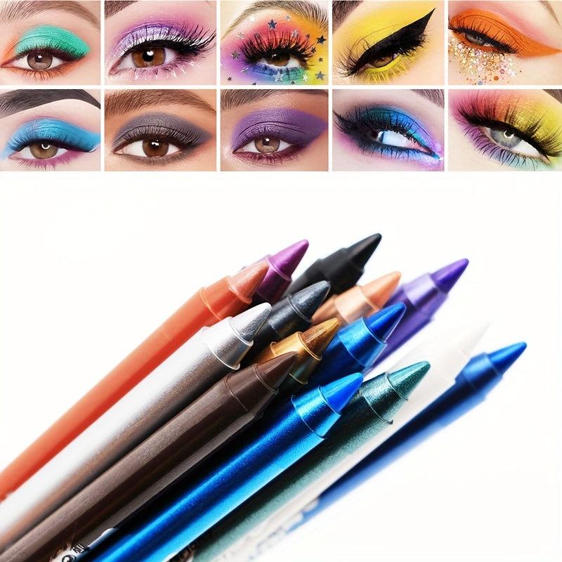 14-Color Eyeliner & Eyeshadow Pen, Sweat-Proof, Smudge-Proof, Matte Finish
