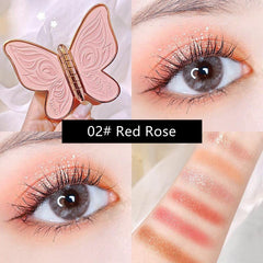 Sparkling Butterfly Eye Shadow Palette 6 Vibrant Colors