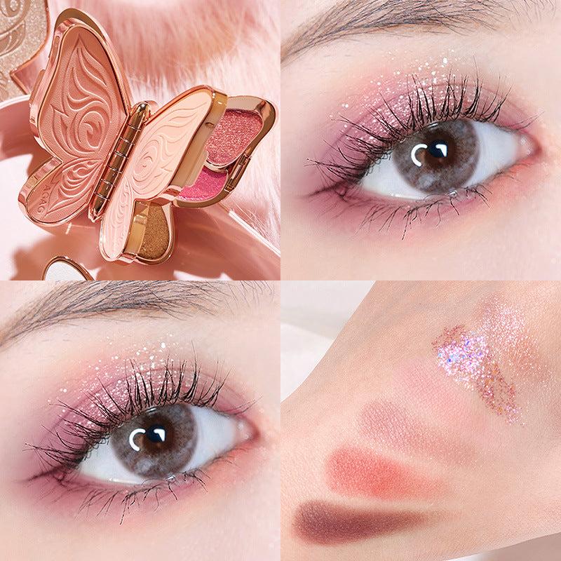 Sparkling Butterfly Eye Shadow Palette 6 Vibrant Colors