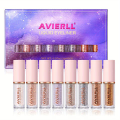 8 Colors Glitter Eyeliner Set Waterproof Easy to Apply