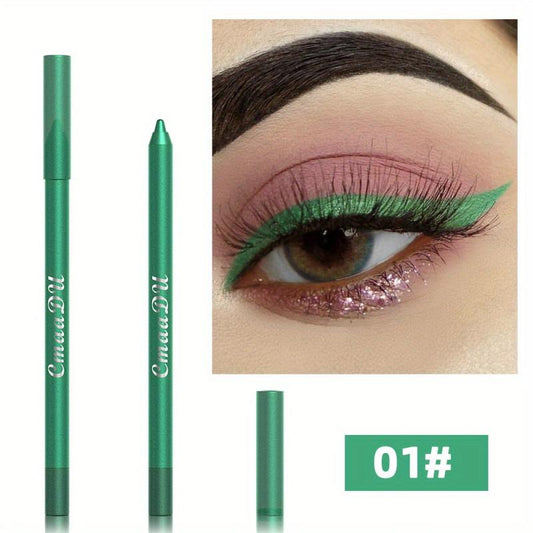 12-Color Long-Lasting Glitter Eyeliner Pen Waterproof Smudge Proof