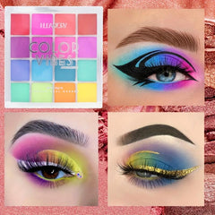 16 Color Eyeshadow Palette Shimmer Matte Finish Halloween Makeup