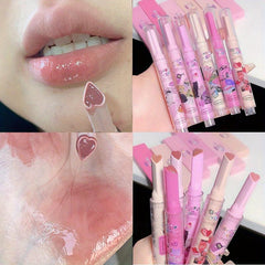 Solid Shimmer Lipstick Gloss 6 Colors Long Lasting Cosmetics