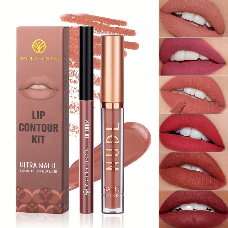 Long Lasting Matte Pearlescent Waterproof Lip Liner Non Stick Non Smudge