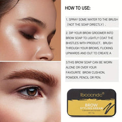 Clear Eyebrow Styling Soap & Gel w/ Brushes for Perfect Brows