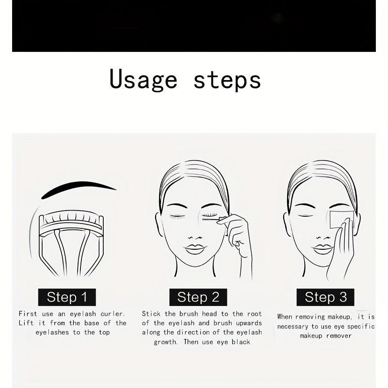 Waterproof Thick Fiber Long Curling Mascara Silicone Brush Head