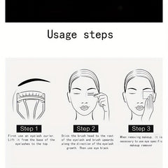 Waterproof Thick Fiber Long Curling Mascara Silicone Brush Head
