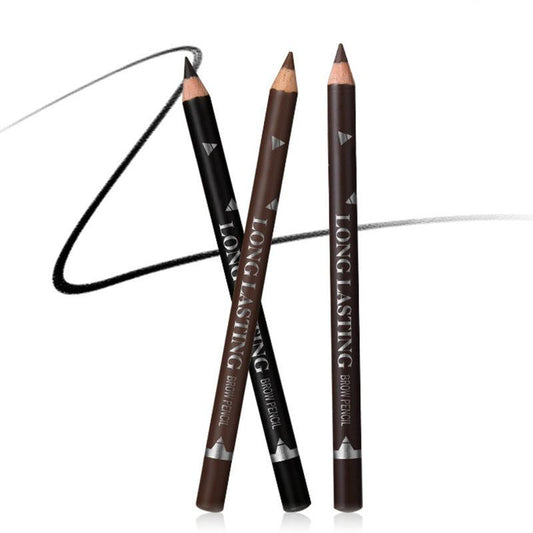 12 Pcs Dark Brown Eyebrow Pencil Eyeliner Set Waterproof Eye Makeup