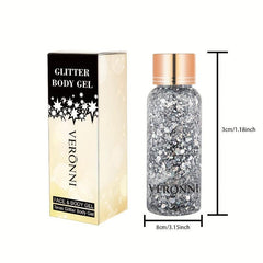 Mermaid Scale Sequins Body Glitter Gel for Party Makeup