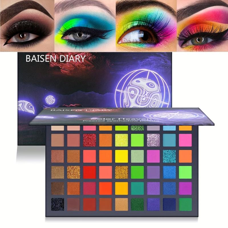 Neon Glitter Matte Eyeshadow Palette Natural Nude