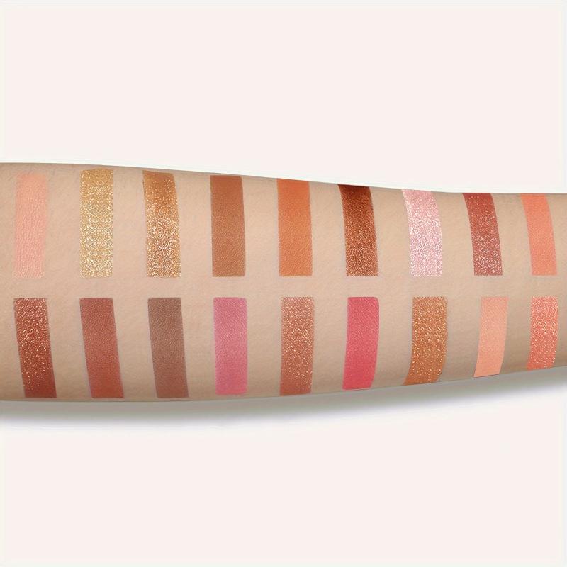 18-Color Chocolate Eyeshadow Palette Matte Glitter Shimmer Metallic Satin Finish