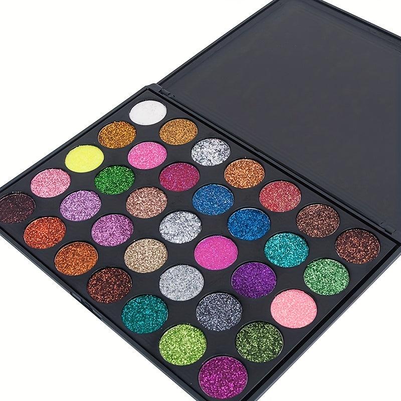 35 Eyeshadow Palette & 8 Makeup Brushes Set for Halloween, Easter, Cosplay