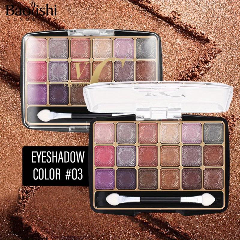 18 Eyeshadow Palette Matte Shimmer Metallic Textures Long Lasting