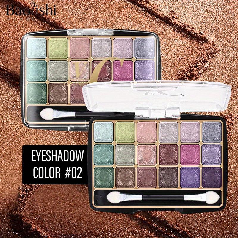 18 Eyeshadow Palette Matte Shimmer Metallic Textures Long Lasting