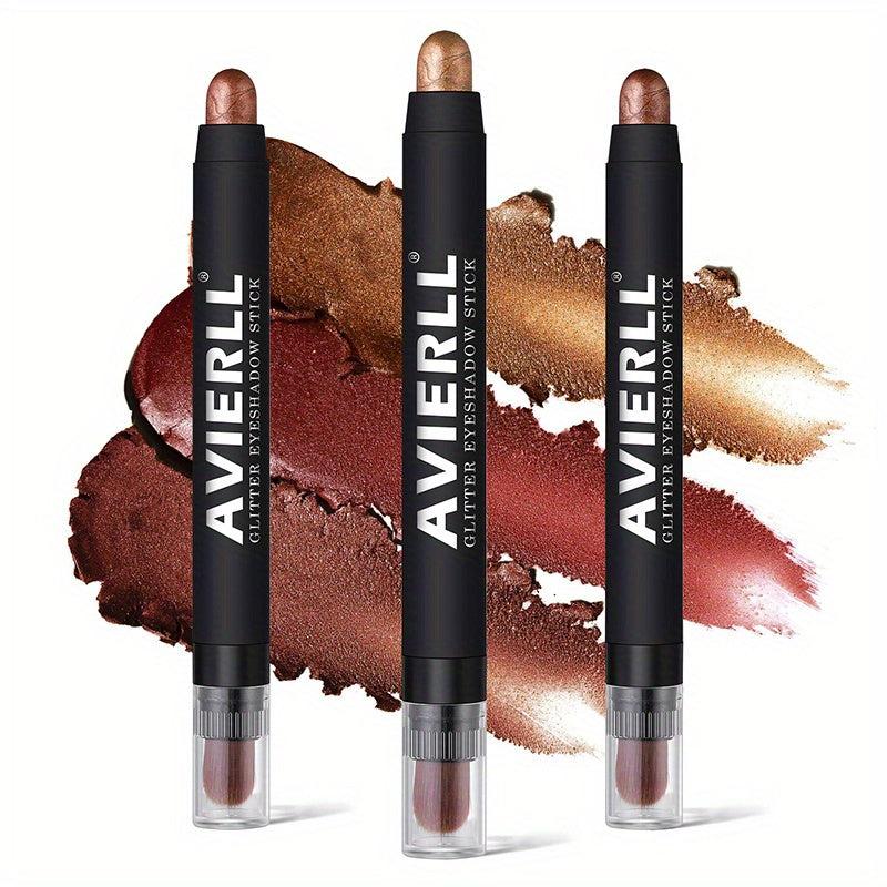 6pcs Long Lasting Shimmer Eyeshadow Stick Set Waterproof Smudge Proof Makeup