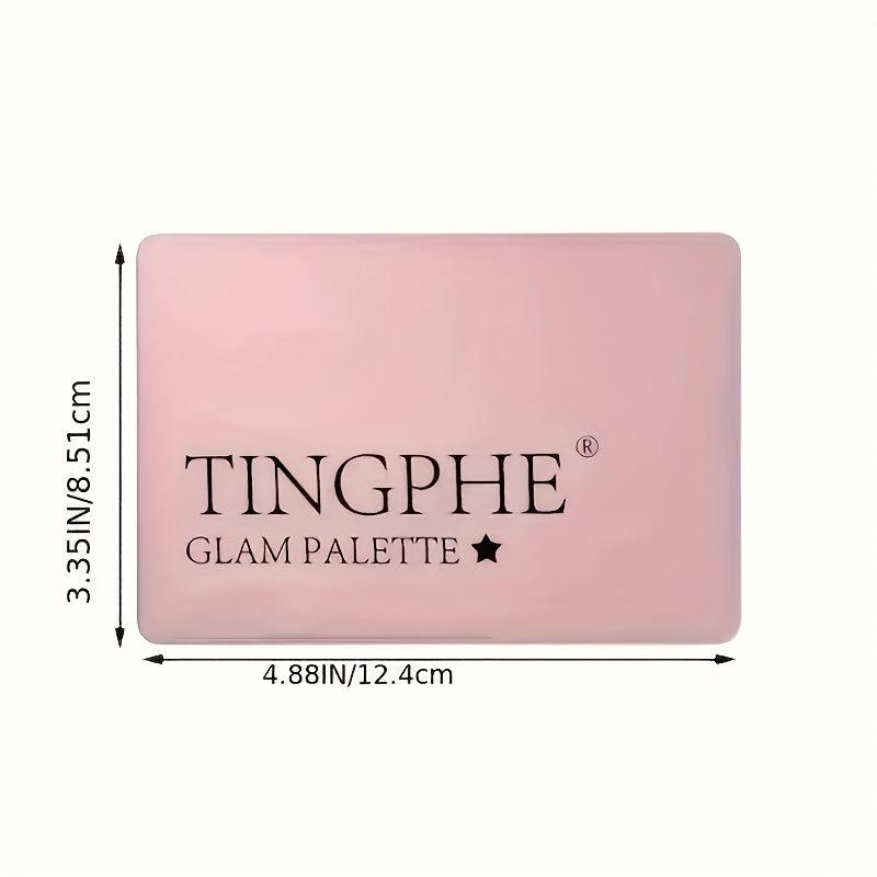 15 Shades Pink Eyeshadow Palette Matte Shimmer Glitter Finish Makeup Tool