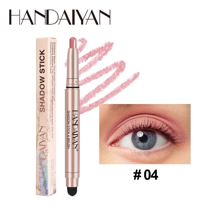 12 Colors Eyeshadow Stick Waterproof Shimmer Glitter Pearly Eyeshadow Pencil