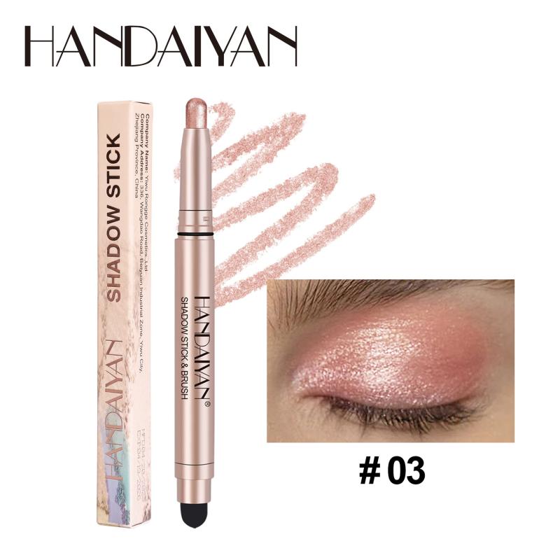 12 Colors Eyeshadow Stick Waterproof Shimmer Glitter Pearly Eyeshadow Pencil