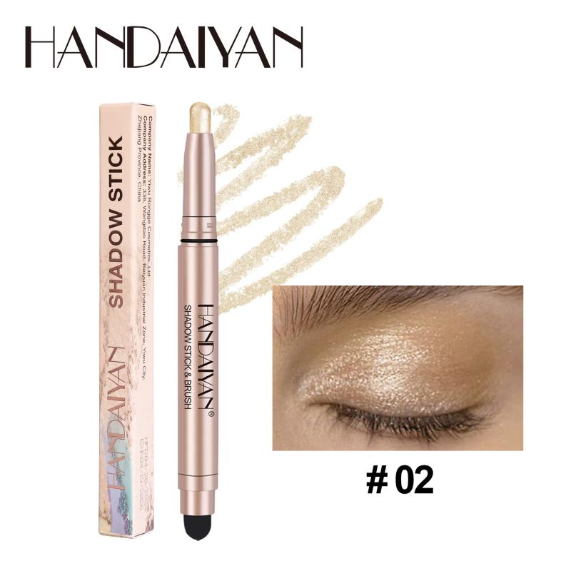 12 Colors Eyeshadow Stick Waterproof Shimmer Glitter Pearly Eyeshadow Pencil