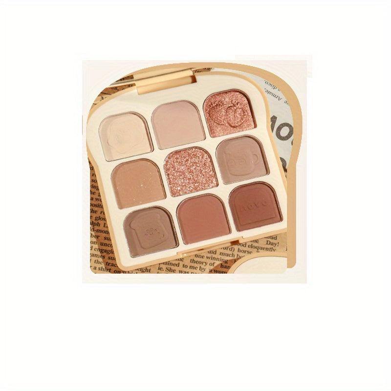 9 Shades Diamond Eyeshadow Palette Neutral Matte Shimmer Finish