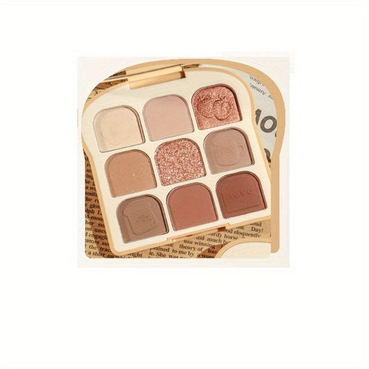 9 Shades Diamond Eyeshadow Palette Neutral Matte Shimmer Finish